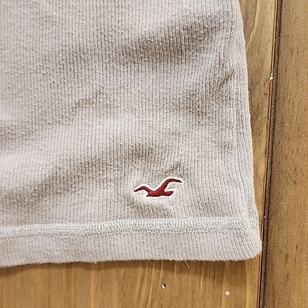 Hollister HCO Tan Tank Top with Lace Detailing
